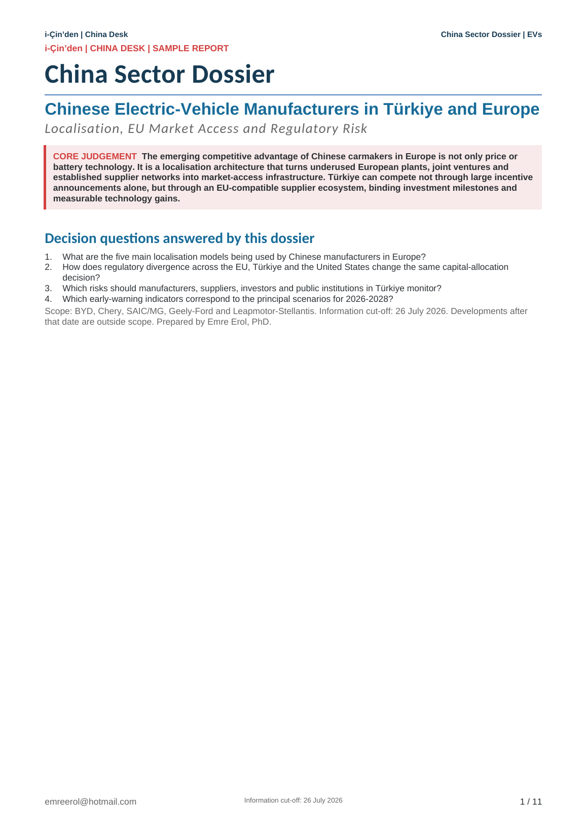 Chinese EV Manufacturers English report cover